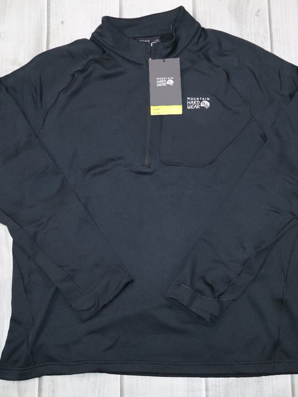 NEW Mountain Hardwear Up First Tech Fleece Quarter Zip Pullover Men's XL Black
